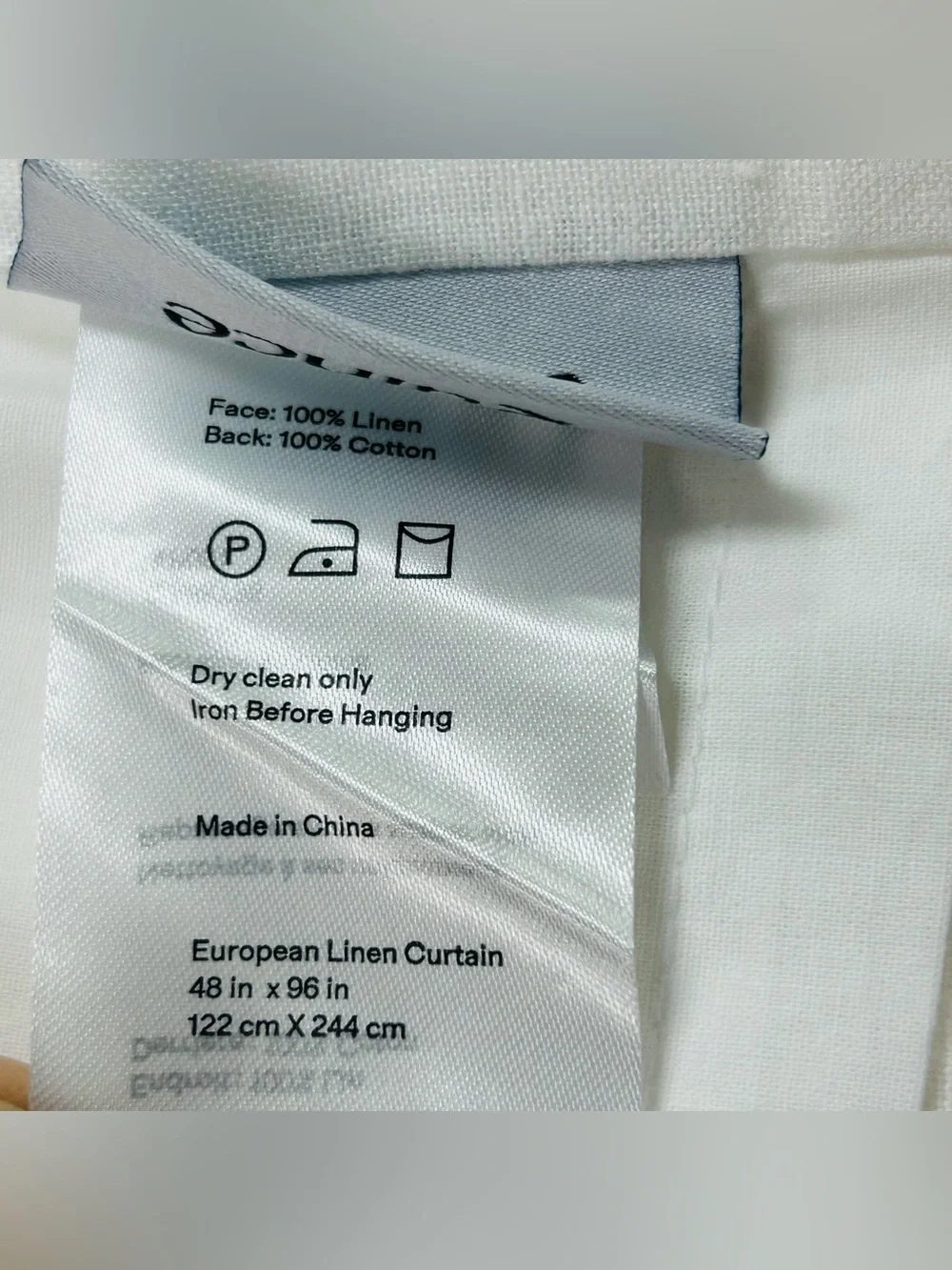 NWOT QUINCE Set Of 2 48x96 European Linen Curtains White 8696